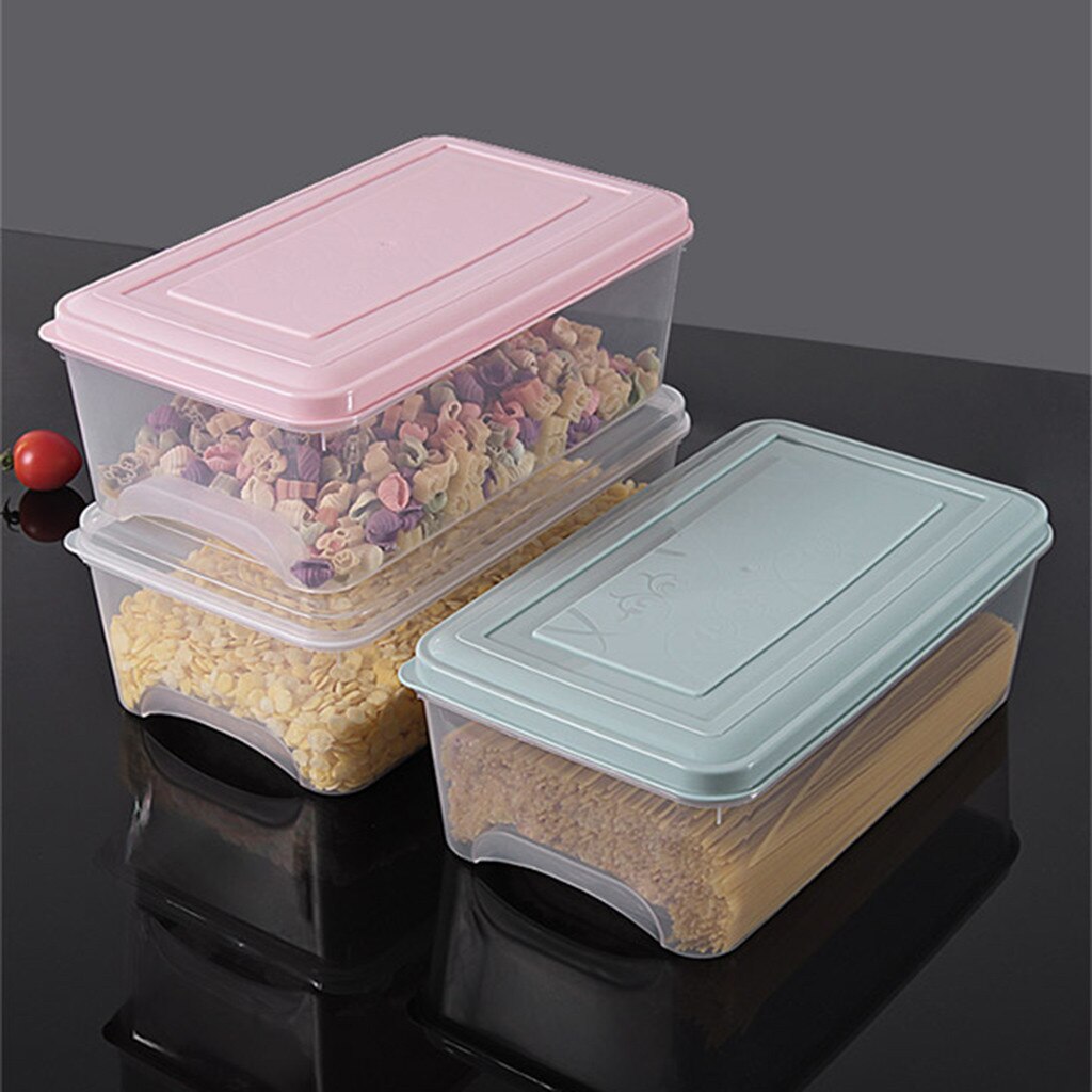 2#Kitchen Plastic Food Vegetable Storage Container Organizer Fridge Storage Box Food Containers Small Refrigerator Storage Boxes