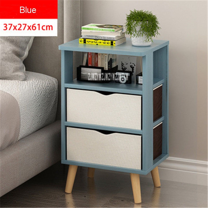 Simple Bedside Table Cabinet Bedroom Locker Economical Wooden Nordic Mini Small Apartment Bedroom Nightstands Modern Locker
