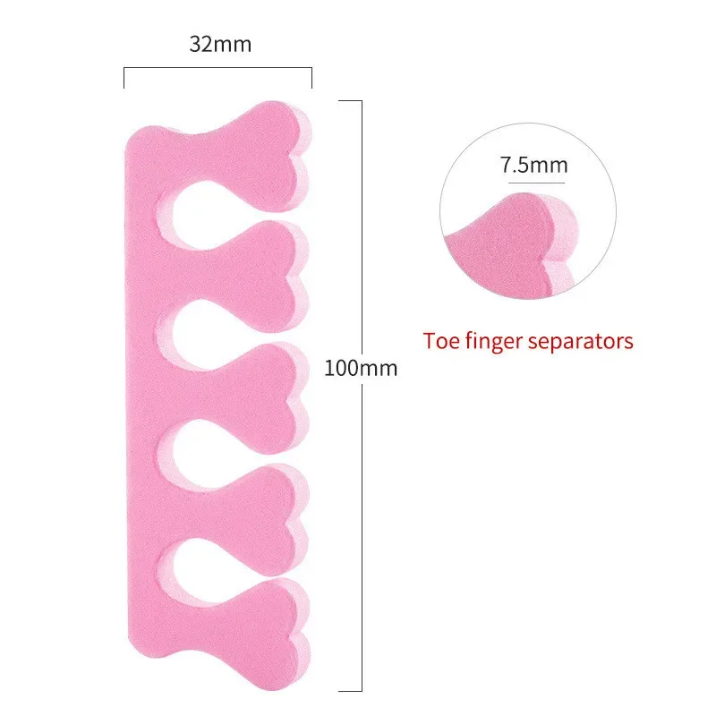 Separadores de dedos para decoración de uñas, esponja para pies, esmalte de Gel UV suave, herramientas de belleza, paquete de manicura y pedicura, Kits de uñas