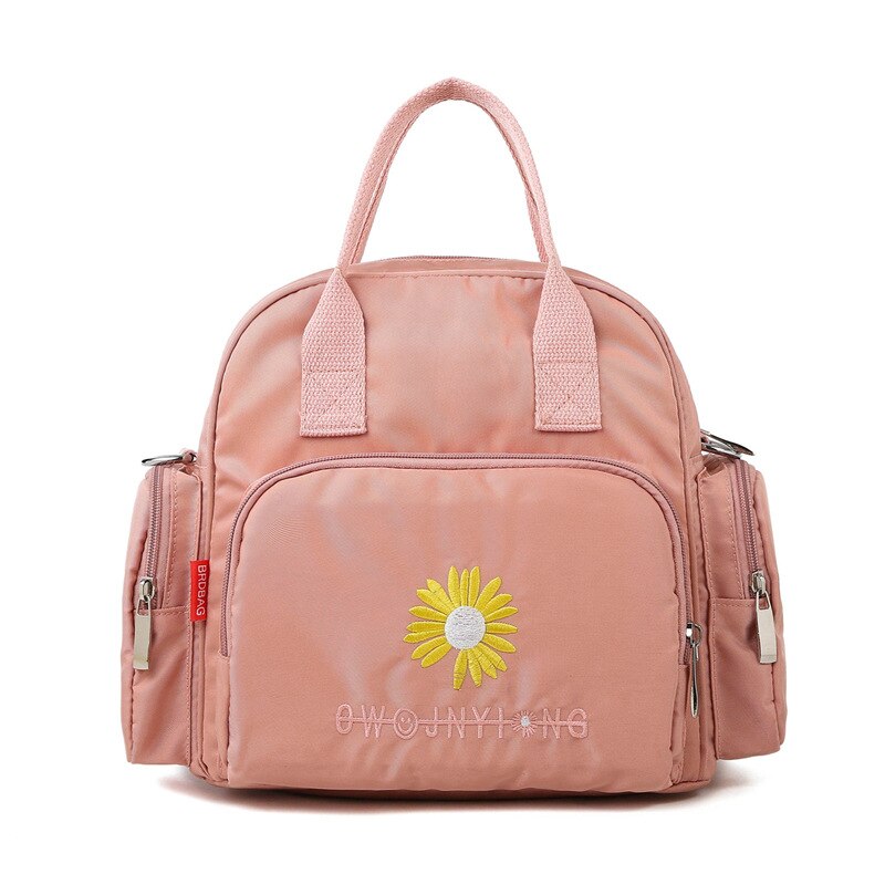 Windel Tasche Neue Stil Multi-funktions Große-kapazität Rucksack Mutter Tasche Mutter und Baby Schultern Kleine anzahl Lightwe: Rosa