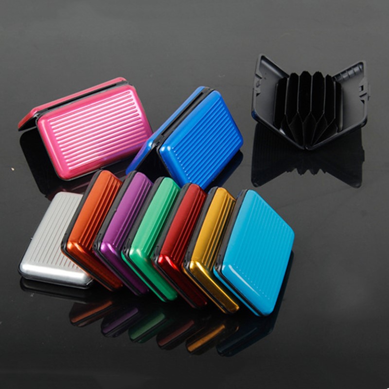 Brand Metal Business Credit Card Naam ID Kaarthouder Case Wallet Box Mini Antimagnetic Waterdichte Aluminium Kaarten Houder