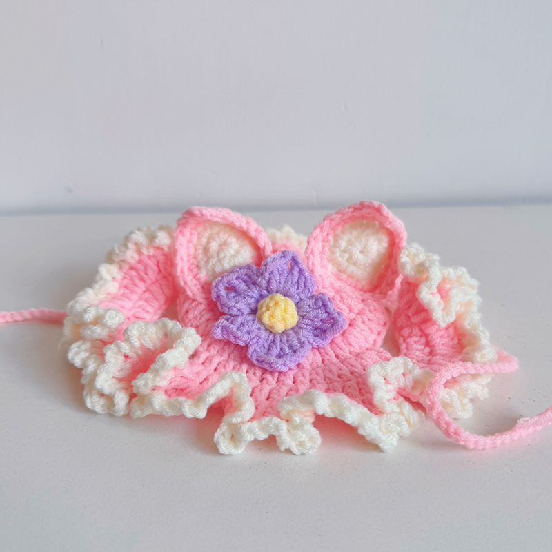 Chapeau de chat élastique mignon tricoté, couvre-tête et amusant, accessoires de séance Photo de fête, Costume de Cosplay pour chaton, accessoires pour chat: Rouge