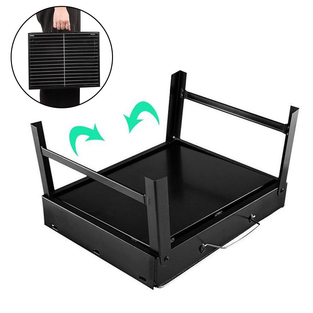 Household BBQ Outdoor Grill Foldable Mini DIY Grill BBQ Grill Picnic Party Folding Charcoal Kithchen Tool Lightweight Portable