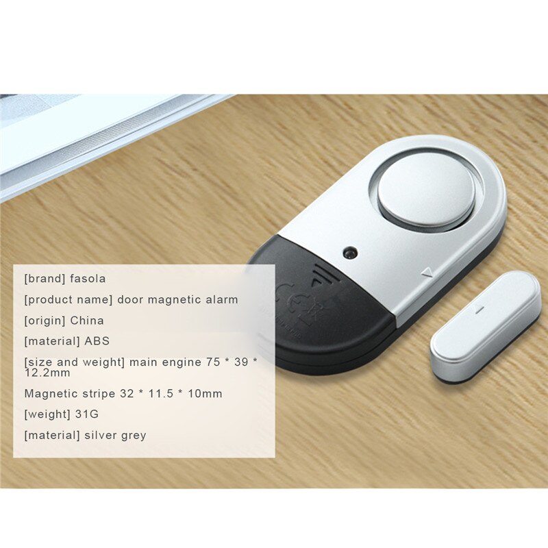Door and Window Plastic Alarm System Kits, Door Magnetic Alarm with Double Faced Adhesive Tape, Prevention of Burglar Switch