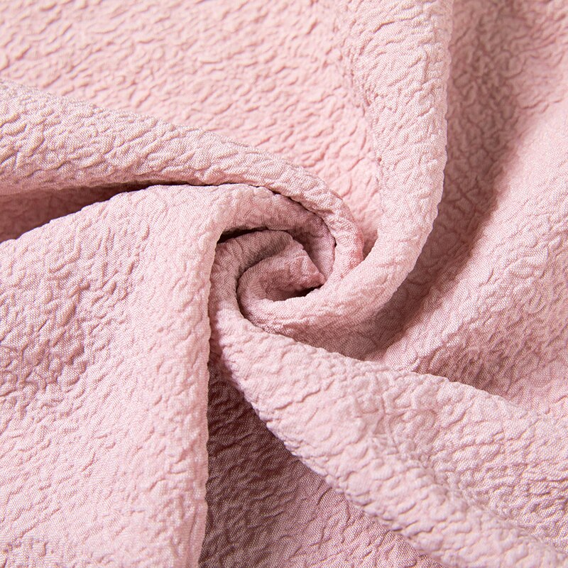Style coréen bulle crêpe en mousseline de soie tissu rétro solide robe courte femmes robe vêtement matériel