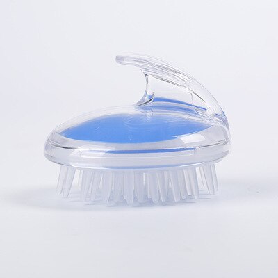 Jopet-escova de banho para pets, massageador de pets, silicone, couro cabeludo, pelo de cachorro, escovas macias, pentes, esfregão, banho: blue