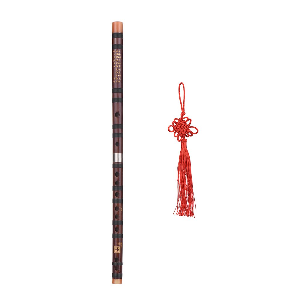 Chinese Traditional Instrument Dizi Bitter Bamboo Flute with Chinese Knot for Beginners C/ D/ E/ F/ G (optional)