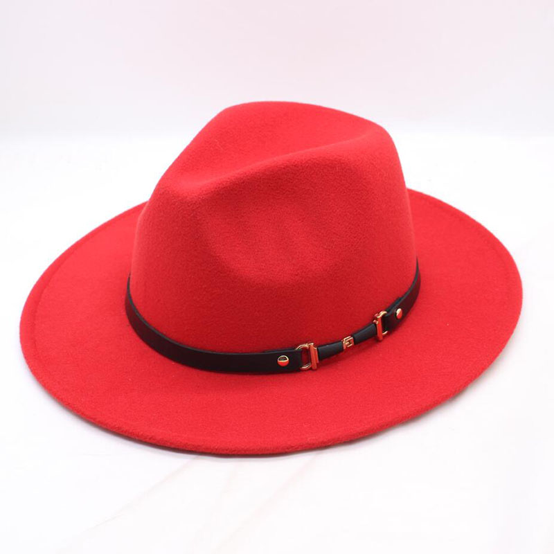 Chapeu Feutre Women's Chapeu Feminino Fedora Hat For Laday Wide Brim Sombreros Jazz Church Cap Panama Fedora top hat