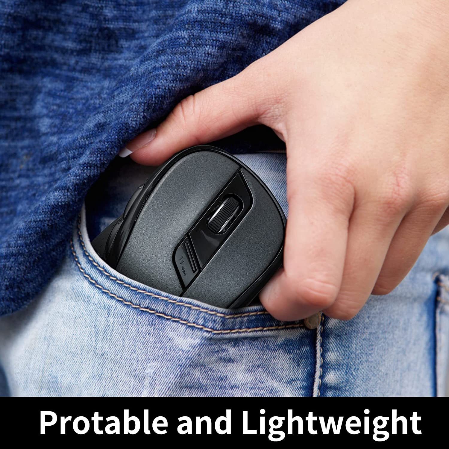 Rapoo M500G Multi-Device Bluetooth Mouse Noiseless Ergonomic Wireless Mouse for Computer PC Laptop 12 Months Long Battery Life