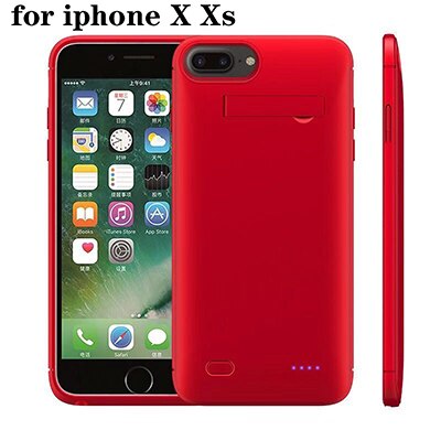 10000mah Power bank case For iPhone 6 6s 7 plus case Battery Charger Case For iPhone X XS XR 11 Pro Power Bank Charging Case: Red for iphone x xs