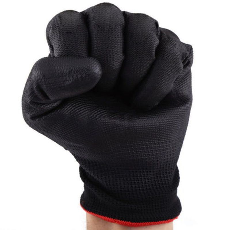 1Pair 3 sizes PU Nylon Safety Coating Work Gloves Working Wear-resistant Safety Palm Protect Gloves