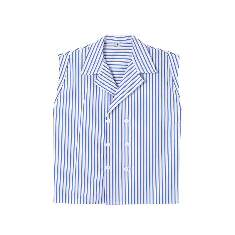 Striped Lapel Collar Shirt For Men Breathable Ribbed Fabric Summer Essential Casual Everyday Wear main image 0