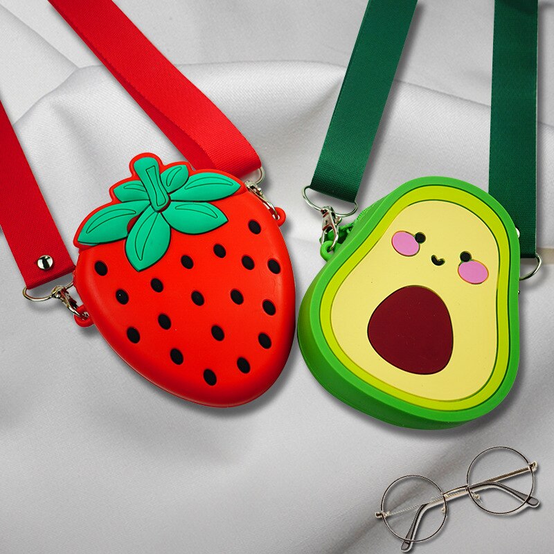 Kinderen Fruit Portemonnee Ananas Leuke Aardbei Vrouwen Messenger Bag Mini Mode Meisjes Kleine Portemonnee