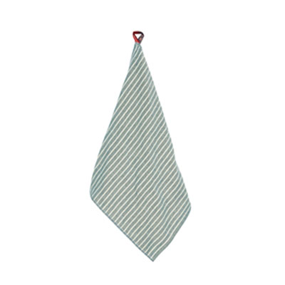 Paño de Cocina Fabricado en Algodón Puro con Tira para Colgar, Trapo de Tejido Grueso y Absorbente, Nórdico, Ideal como Toalla de Mano para el Baño o como Accesorio de Limpieza del Hogar: stripe-green