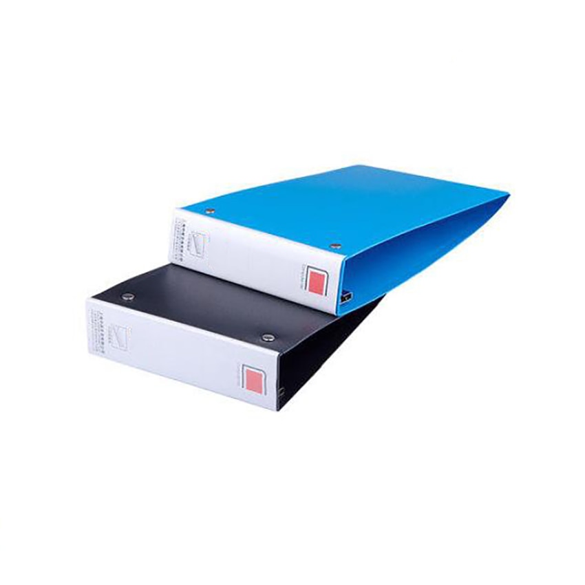 A5 PP Simple azul/negro de gran capacidad de 11 agujeros de acero inoxidable de la Oficina del ordenador archivo billete Clip, papel de almacenamiento de documentos Clip