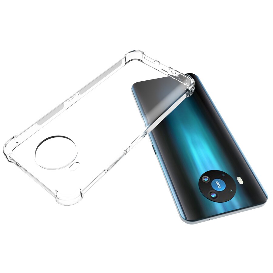 Carcasas transparentes para móvil para OnePlus Nord Case + Gel suave de cristal templado OnePlus Z/OnePlus 8 NORD 5G, funda de silicona transparente protectora