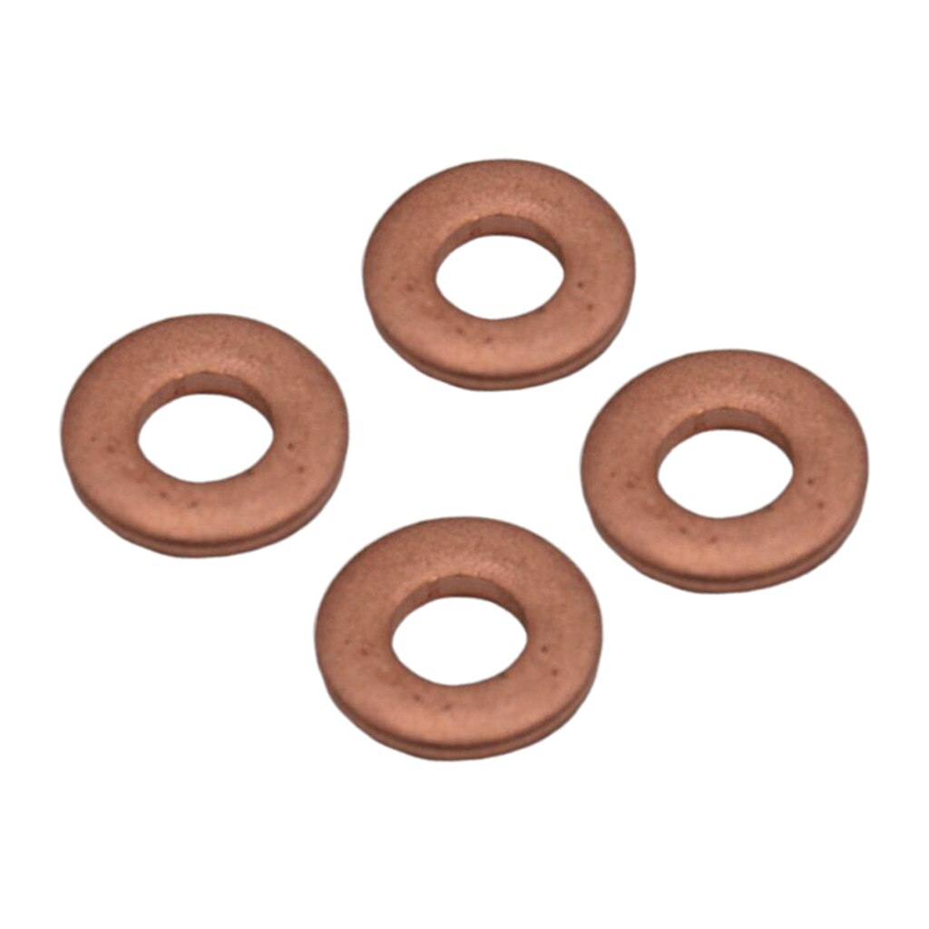 Junta de arandela de cobre para inyector, Kit surtido de sello de anillo plano para Citroen C2/C4 Peugeot 1007/206/207/307/308/407/408, 14mm, 4 Uds.