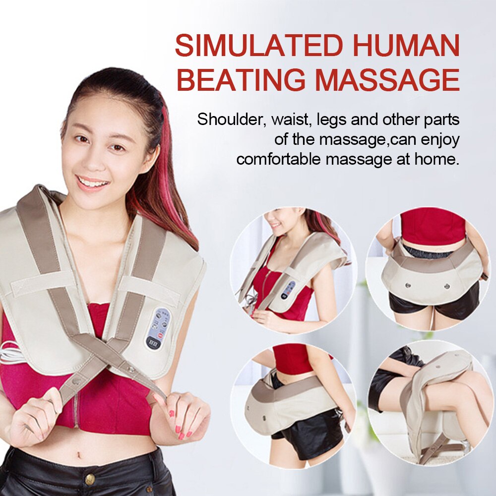 Electrical Shoulder Body Neck Massage Promote Better Sleep 99 Modes 3D Kneading 20 Strengths Car/Home Back Massager Shawl