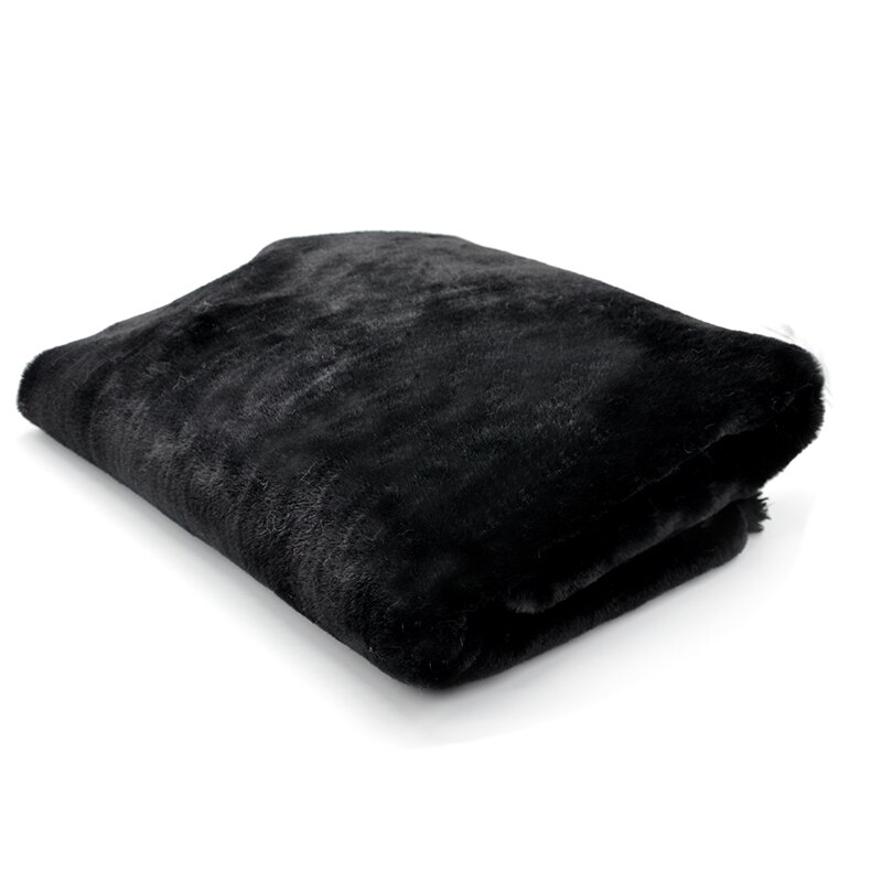 Imitatie Rex Konijnenbont Fluwelen Stof Kat En Hond Nest Pop Sjaal Teller Achtergrond Stof Diy Handgemaakte Zachte Stof 0.5X1.6M: black