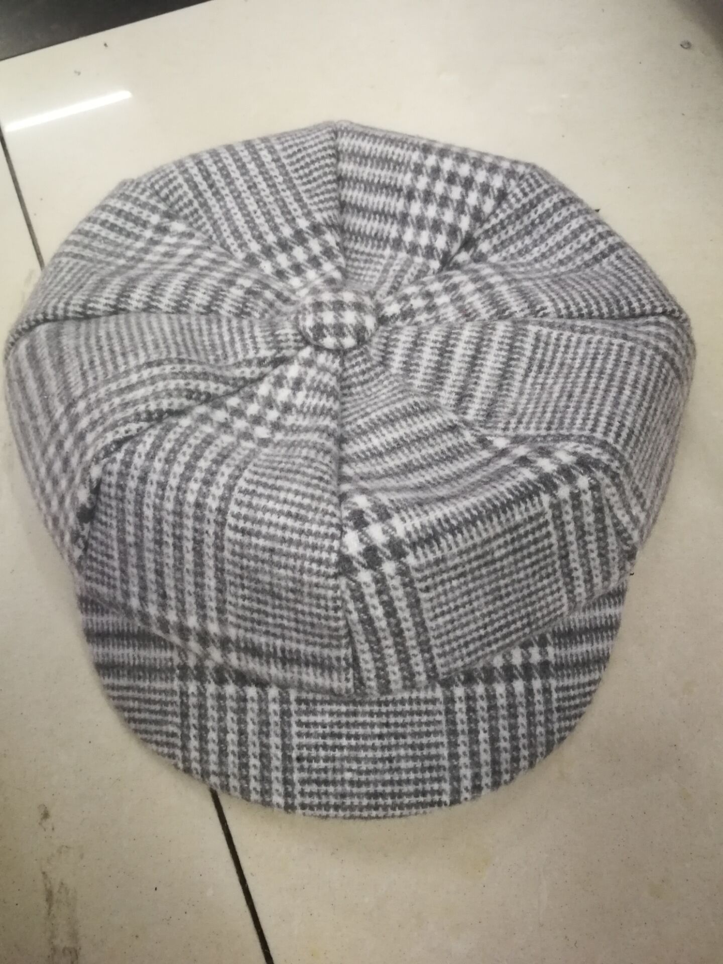 Men's Newsboy Cap Wool Eight Panel Hat Women's Vintage Baker Boy Caps Retro Hats Male Boina Beret Caps: light grey