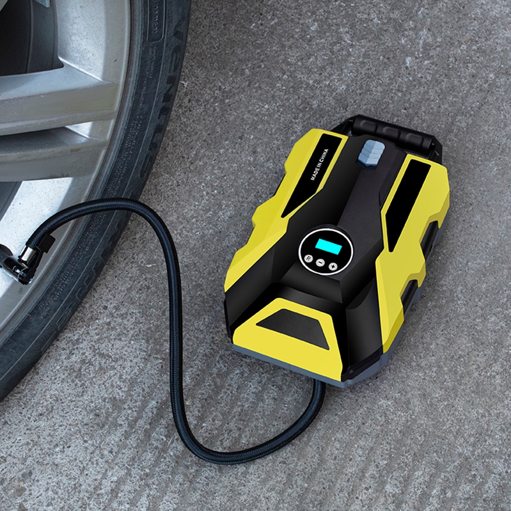 Klassieke Auto Air Compressor Digitale Band Band Inflator Pomp 12V Met Waarschuwingslampje Multi-Functionele Auto Voertuig Accessaries