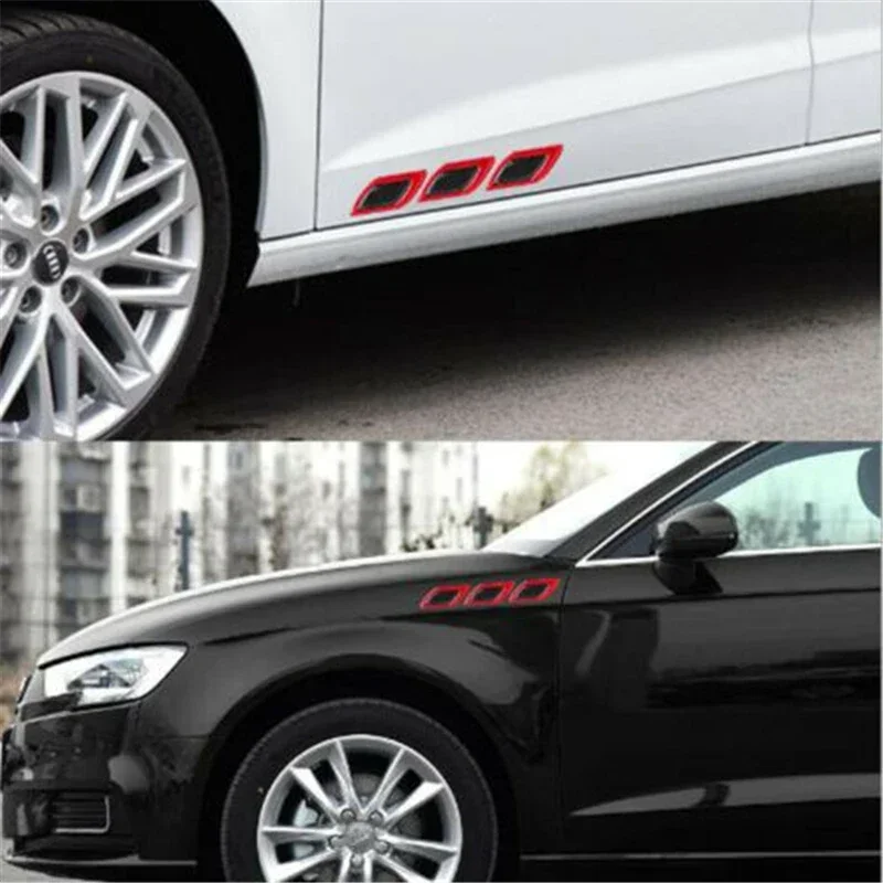 6 teile/satz Auto reflektierende Aufkleber Anti-Kratz-Sicherheits warn aufkleber für LKW Auto Motor außen dekorative Zubehör
