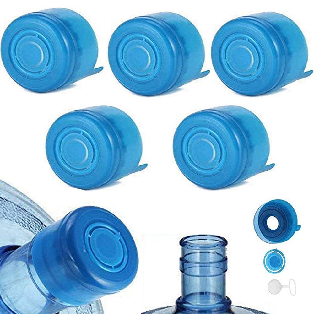 5Pcs Replacemet Water Bottle Snap Bucket Lid Reusable Non-Spill Anti Splash Water Jug Caps Water Jug Cap