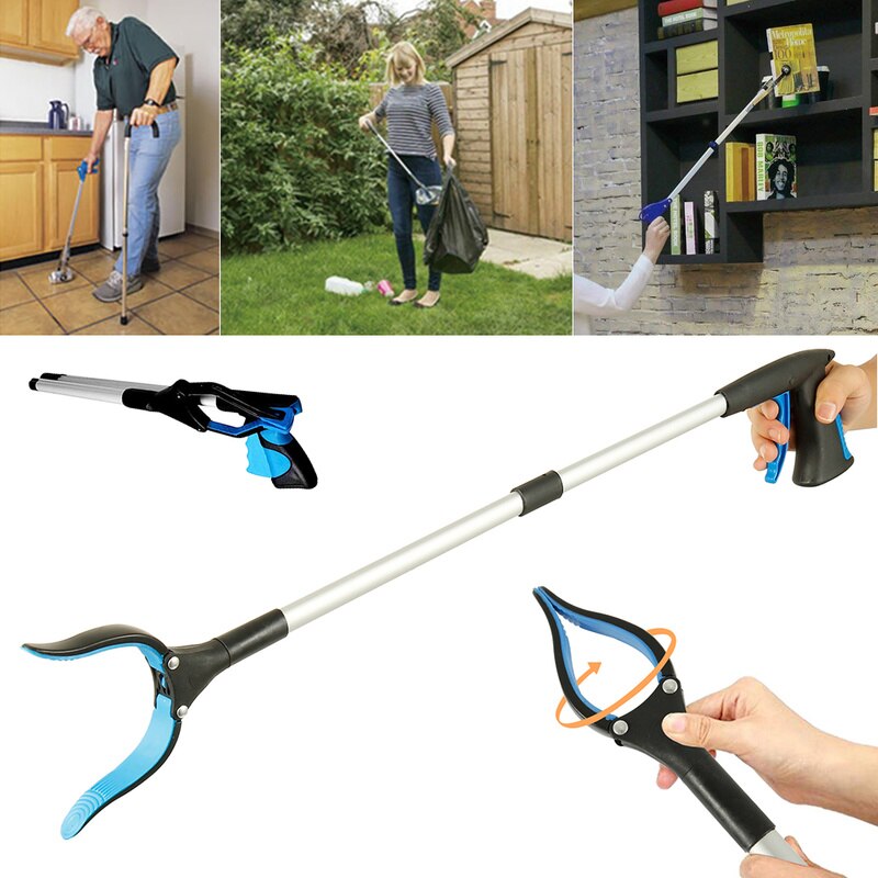 Pinza plegable para recoger basura, herramienta de agarre de brazo largo para ayudar a doblar, ahorrar pinzas, recoger basura,