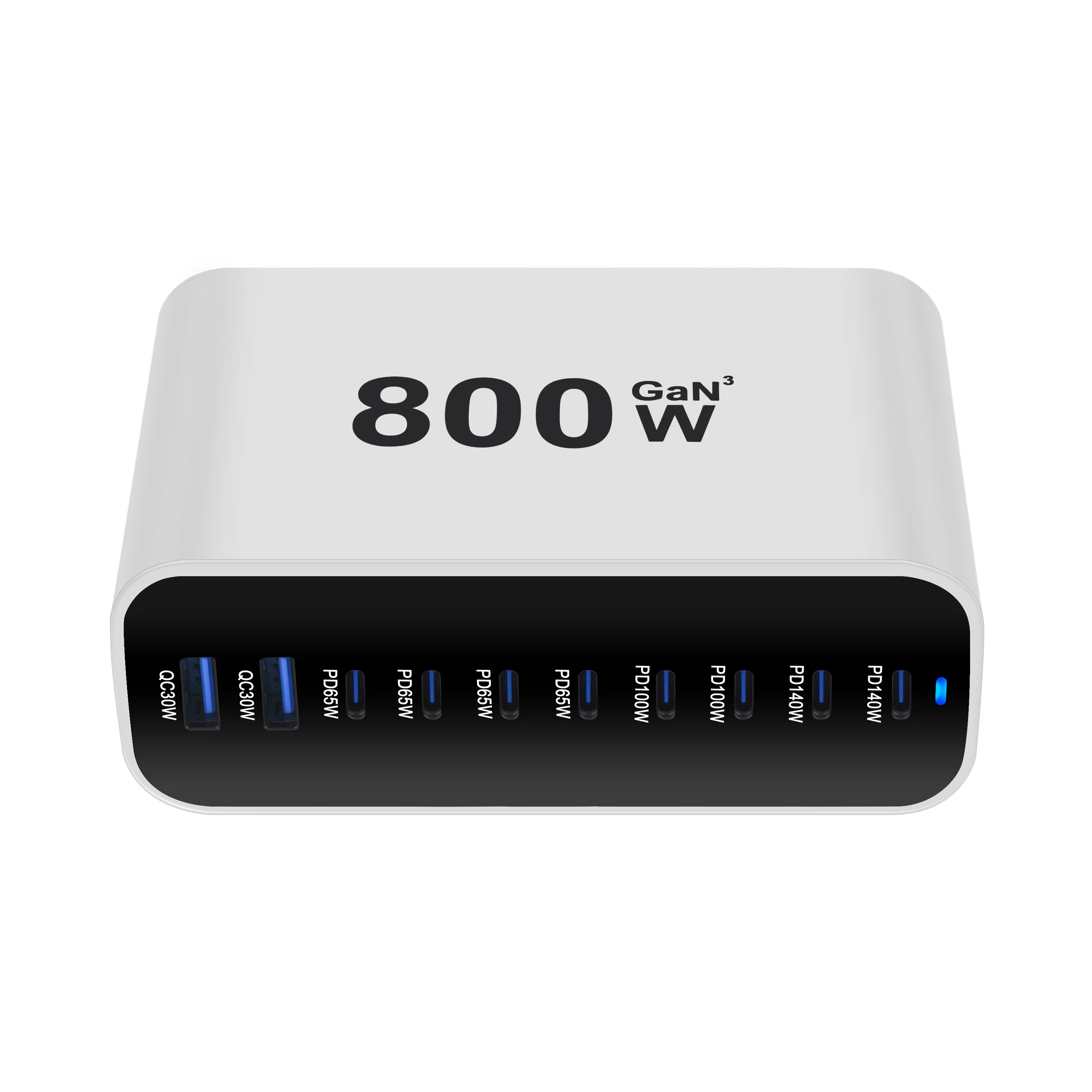 800w 8 c 2a usb c laddare bärbar laddningsstation med 10- portar bordsladdare för mobiltelefoner surfplattor och mer