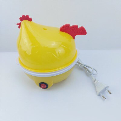 Chick-Shaped 7 Boiled Egg Steamer Pestle Microwave Egg Cooker Cooking Tools Steamed Eggs Noodles Heating Milk Kitchen Gadget: YELLOW