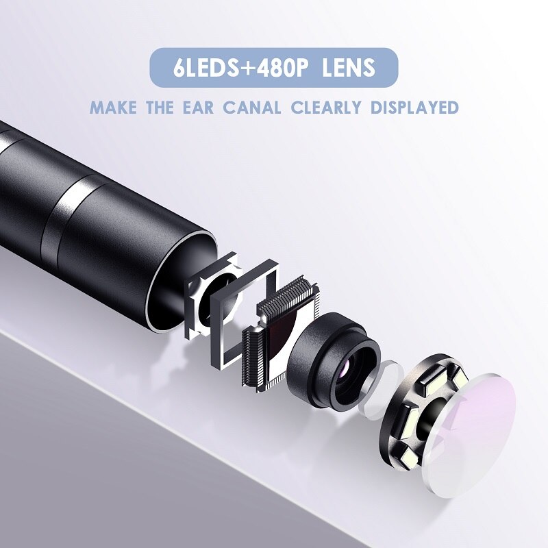 Ear Cleaning Endoscope Small 5.5mm 3 In1 Visual Ear Pick Cleaner Camera USB Ear Spoon Type C Ear Otoscope Borescope For Android