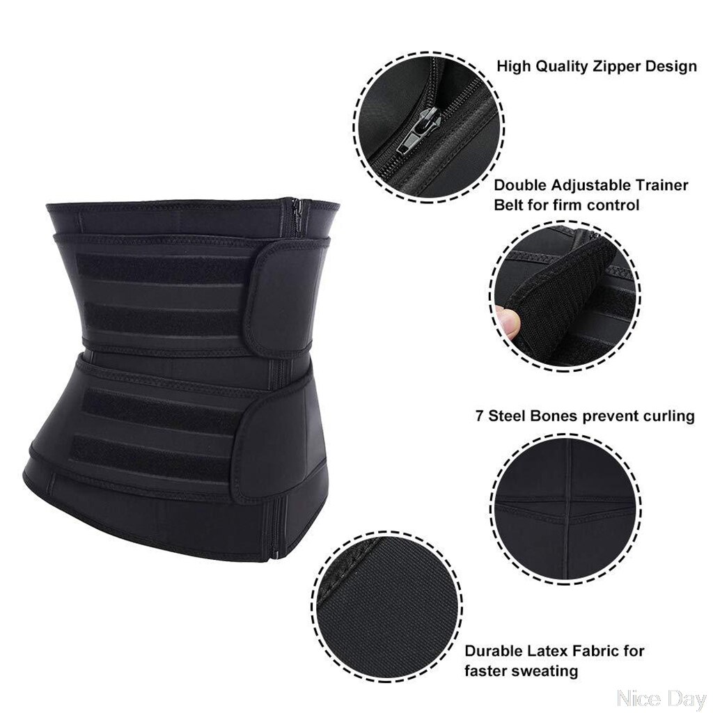 Taille korset met stalen baleinen trainer sauna zweet sport gordel cintas modeladora lumbale shaper workout trimmer riem  a17 20