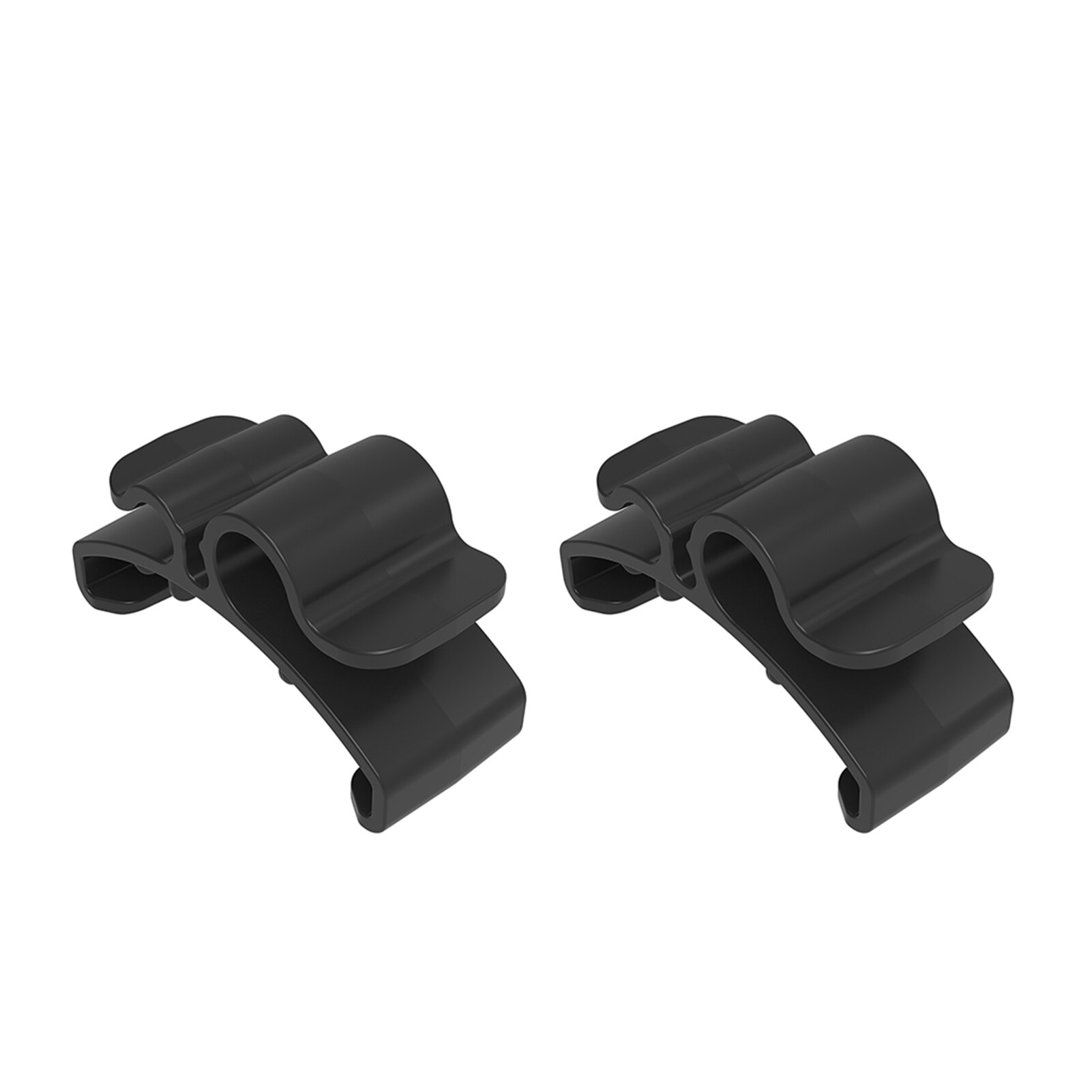 2pcs Black Fixed Buckle ABS Data Cable Organizer Lightweight Home Office Storage Holder Portable Fastener For Oculus Quest