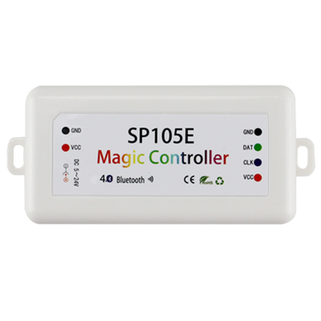 SP107E SPI Led Muziek Controller Bluetooth Voor WS2812B WS2811 SK6812 UCS1903 LPD6803 WS2801 Led Pixel Strip Licht DC5-24V: SP105E Bluetooth