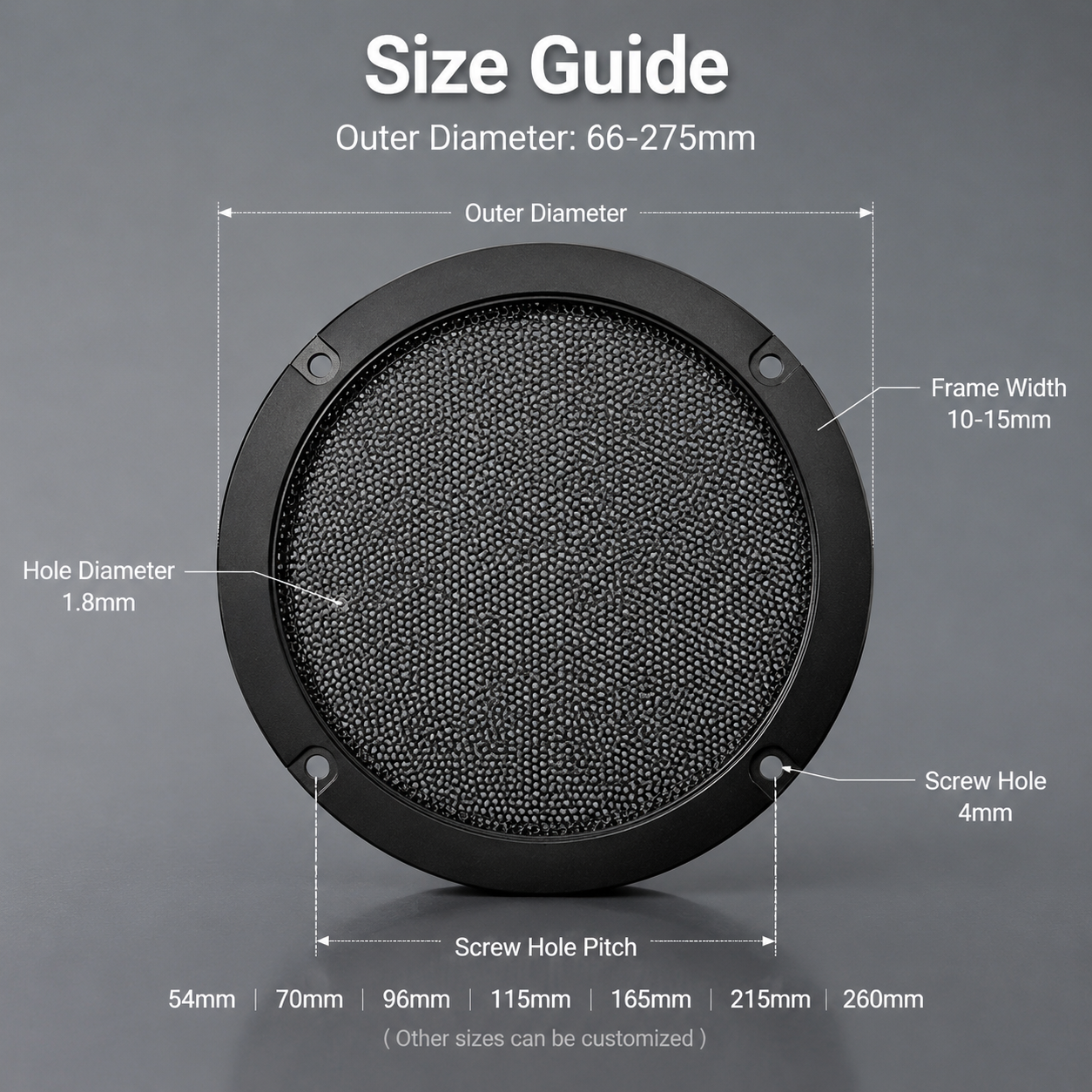 HIFIDIY LIVE 4 5 6 8 10 Inch Speaker Net Cover High-Grade Car Home Mesh Enclosure Speakers Plastic Frame Metal Iron Wire Grilles