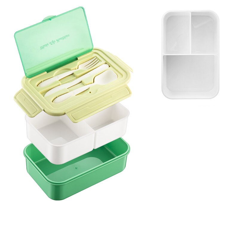 UHAPEER 2 Tier boîtes Bento avec sac à lunch & Couverts, avec, lunch box adulte