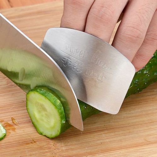 Rustfrit stål køkkenværktøj hånd fingerbeskytter kniv skåret skive sikker beskyttelse