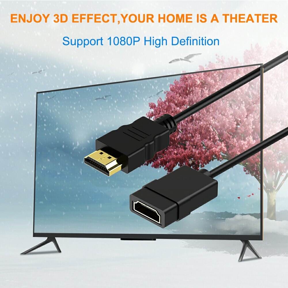 HDMI Extender 1080P HDMI Adapter HDMI Male to Female Cable HDMI Extension 0.5M 1M Connector for HDTV Laptop PS4/3 HDMI Extender