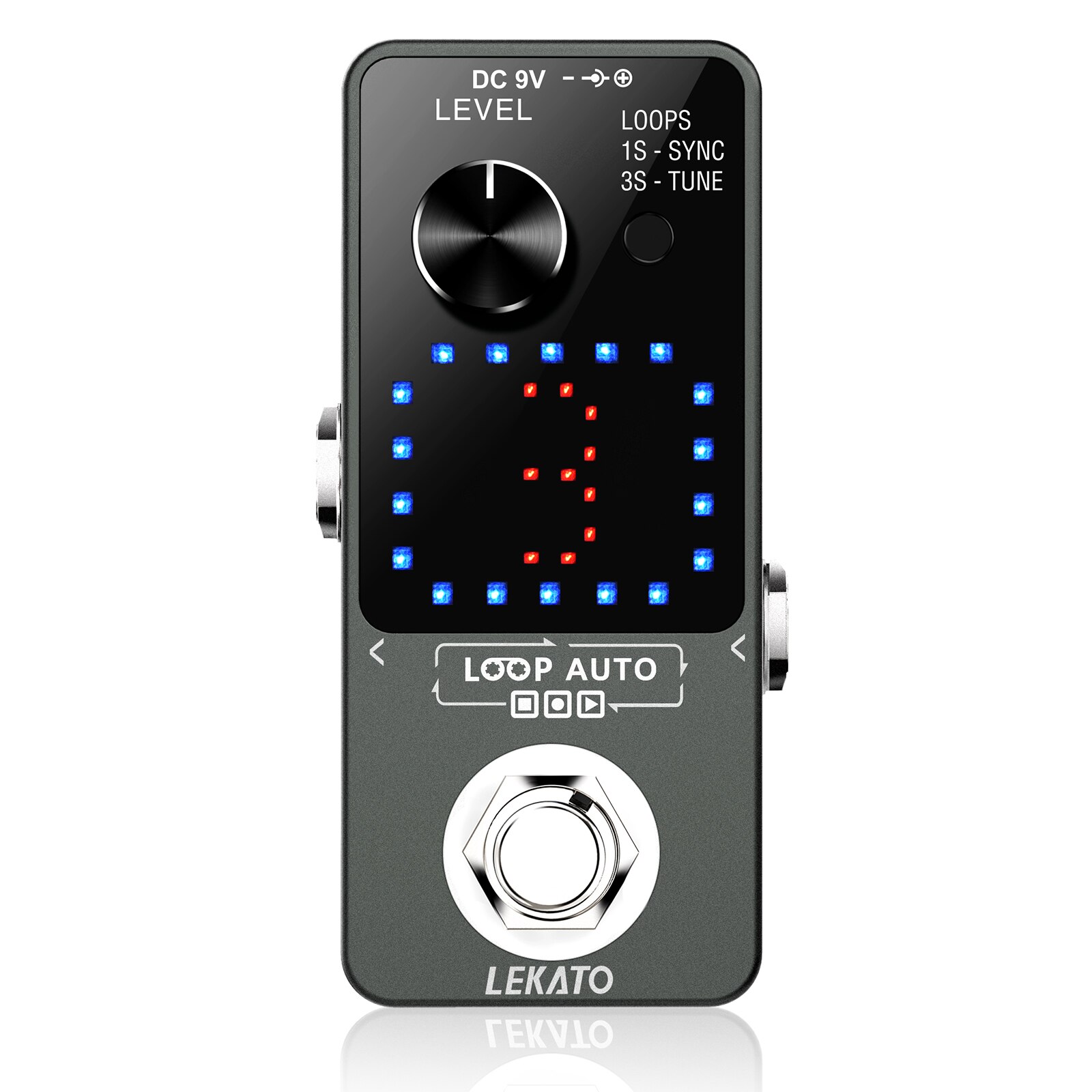 Lekato Mini Gitaar Effect Pedaal Guitarra Tuner Looper Pedaal Elektrische Gitaar Looper Lus Opnemen 3 Wave Slot Per 6 Minuten pedalboard: Black