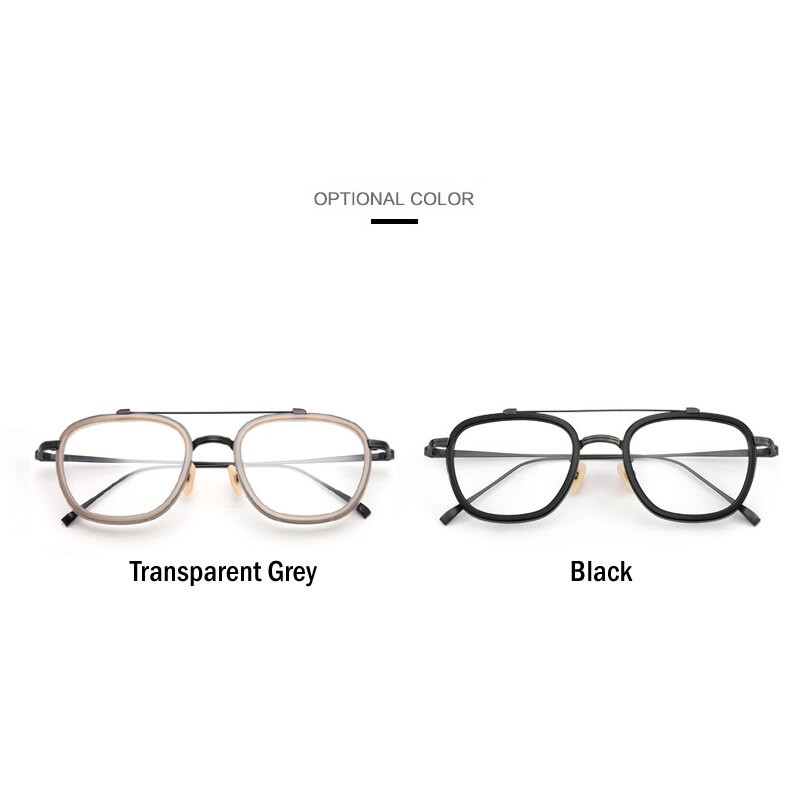 Men IP Titanium Glasses Frame Women Acetate Square Myopia Optical Prescription Eyeglasses Frame Tony Stark Ultralight Eyewear