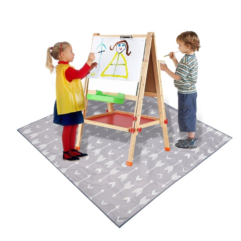 Tappetino spruzzata per sotto seggiolone/arti/mestieri tappetino per svezzamento lavabile impermeabile antiscivolo protezione per pavimento tappetino splat disordinato