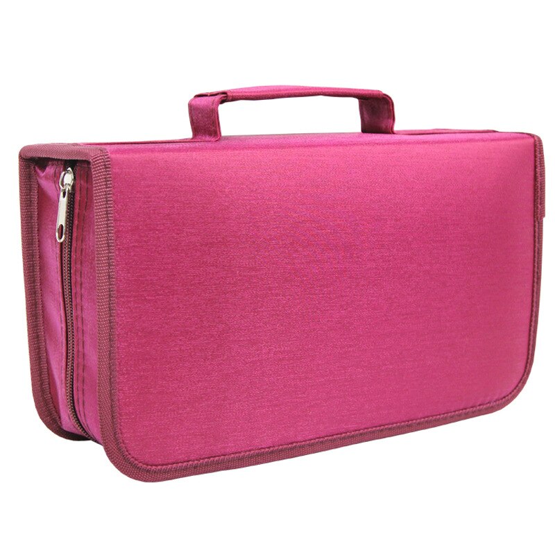 Étui de rangement pour DVD et CD, support de grande capacité pour disque, sac de transport Portable pour accessoires DVD et CD, 128: Bourgogne