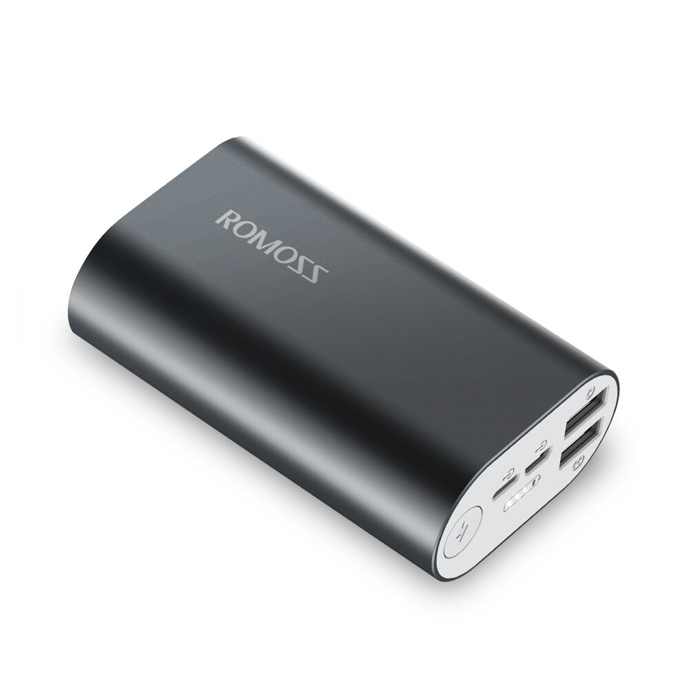 ROMOSS ACE A10 10000mAh Power Bank Dual USB Outputs Aluminum Alloy External Battery Pack For iPhone 7 7plus Tablets Smartphone: Default Title