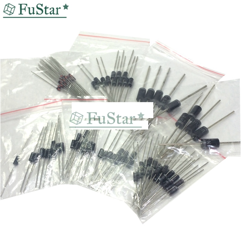 100Pcs/Set 8 Values Diode Bag Assortment Kit Set 1... – Grandado