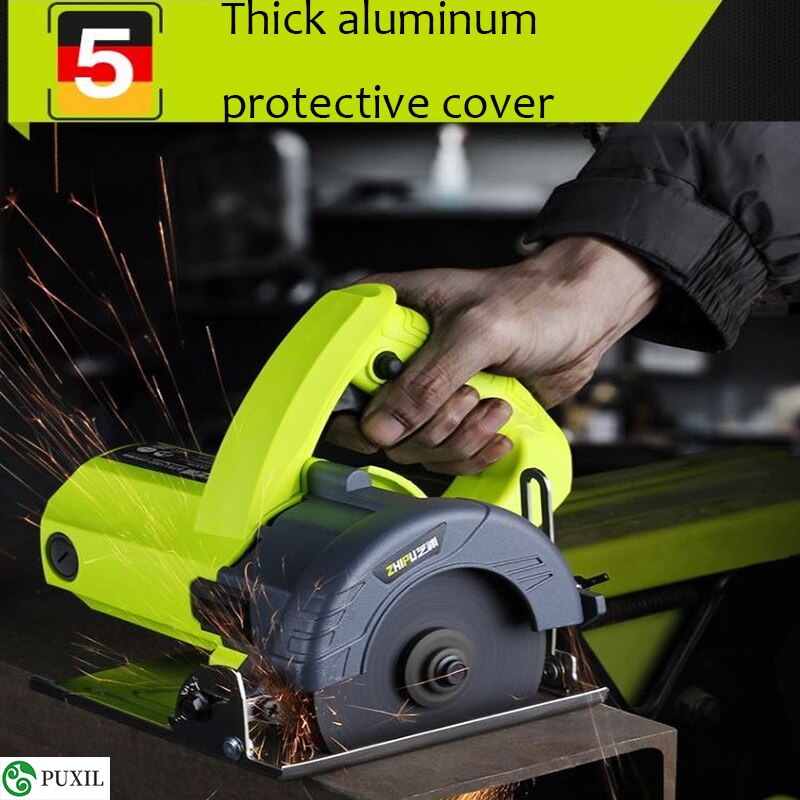 Stone / wood / metal / tile cutting machine, hand-held home multi-function high power circular saw machine