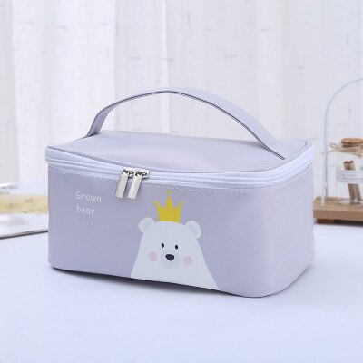 Women PU Travel Cosmetic Bag High capacity Makeup Bag Handbag Female Zipper Small Cosmetics Make Up Bags Travel Beauty Organizer: I