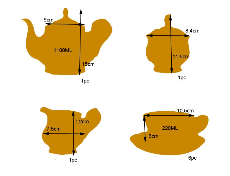 Service à Thé Jouet Pour Enfants 14 Pièces - Imitation Métal, Théière, Tasses, Plateau - Jeu D'imitation
