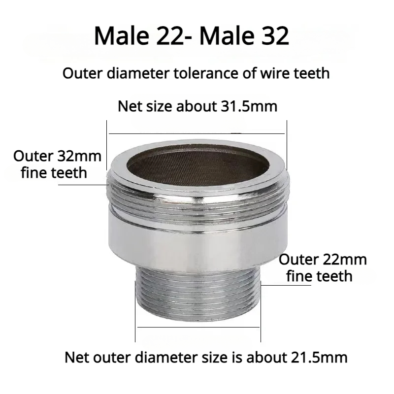 1 teile/los M22 zu M20 M18 M28 Gewinde Edelstahl Stecker Wasserhahn Gelenke Wasserfilter Zubehör Küche Wasserhahn Adapter: Dark Grau