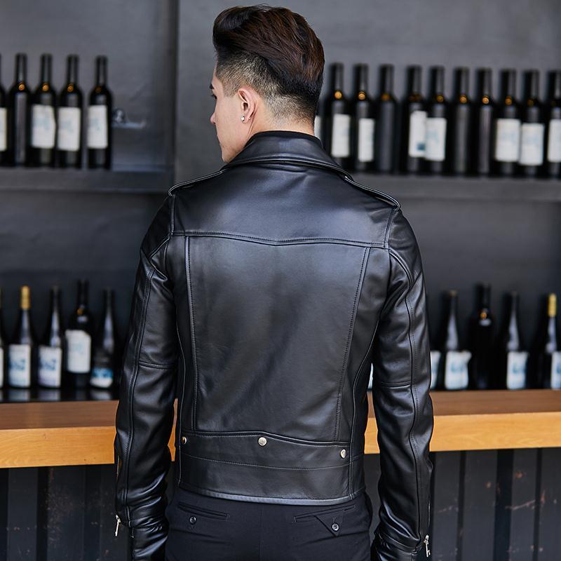Autumn Men Pu Leather Jacket Male Punk Faux Leather Outwear Man Motorcycle Biker 4XL Short Coat K150