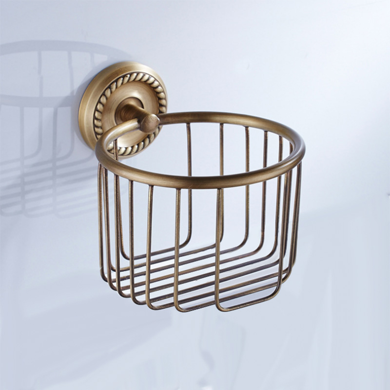 Juego de accesorios de baño de latón antiguo, toallero, soporte de papel higiénico, cepillo de baño, jabonera de Ducha: Lavanda